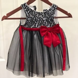 Black net baby dress